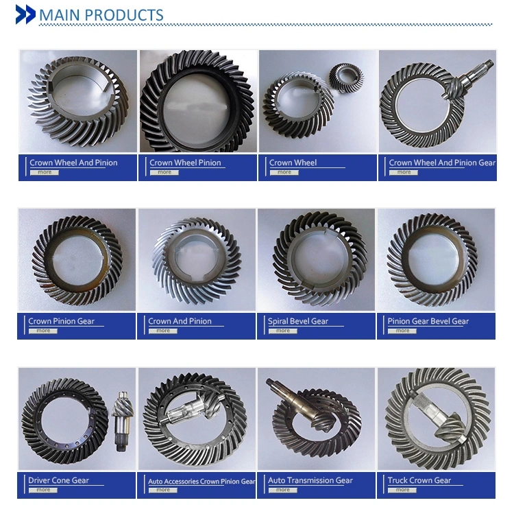 Precision Auto Spare Chasis Parts Forging Differential Transmission System Gearboxes OEM Big Worm Spur Helical Ring and Pinion Truck Gear